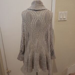 Elegant Gray Knit Women Sweater